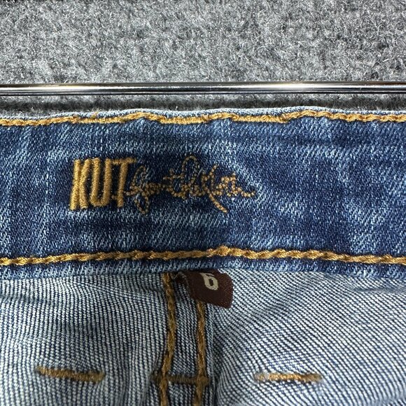 Kut From The Kloth Jeans Womens 6 Toothpick Skinny Cotton Stretch Pockets Logo - Picture 6 of 10